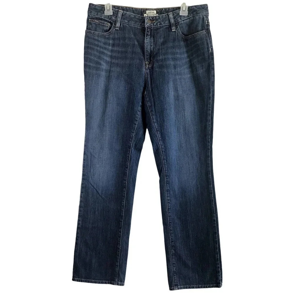 L.L.Bean Womens 12Reg Favorite Fit Denim Blue Jeans